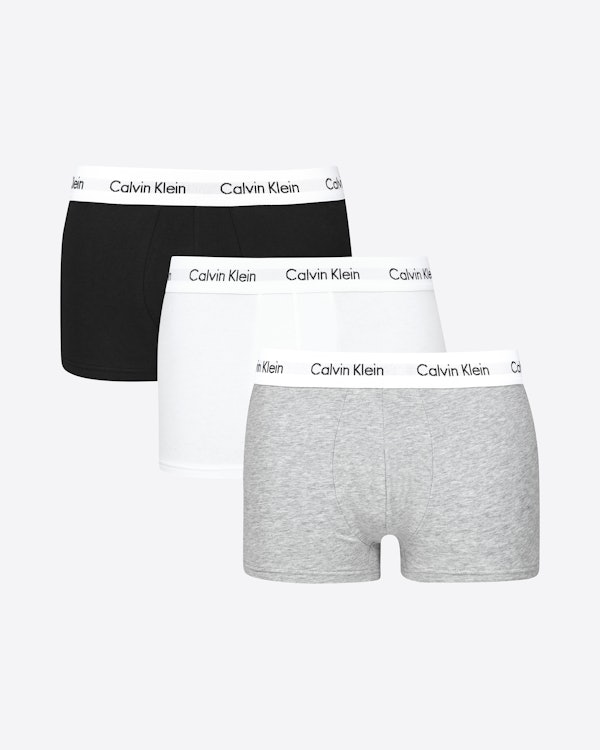 | Calvin Underwear Volt 3-Pack Rise | Low White Men Klein Trunks