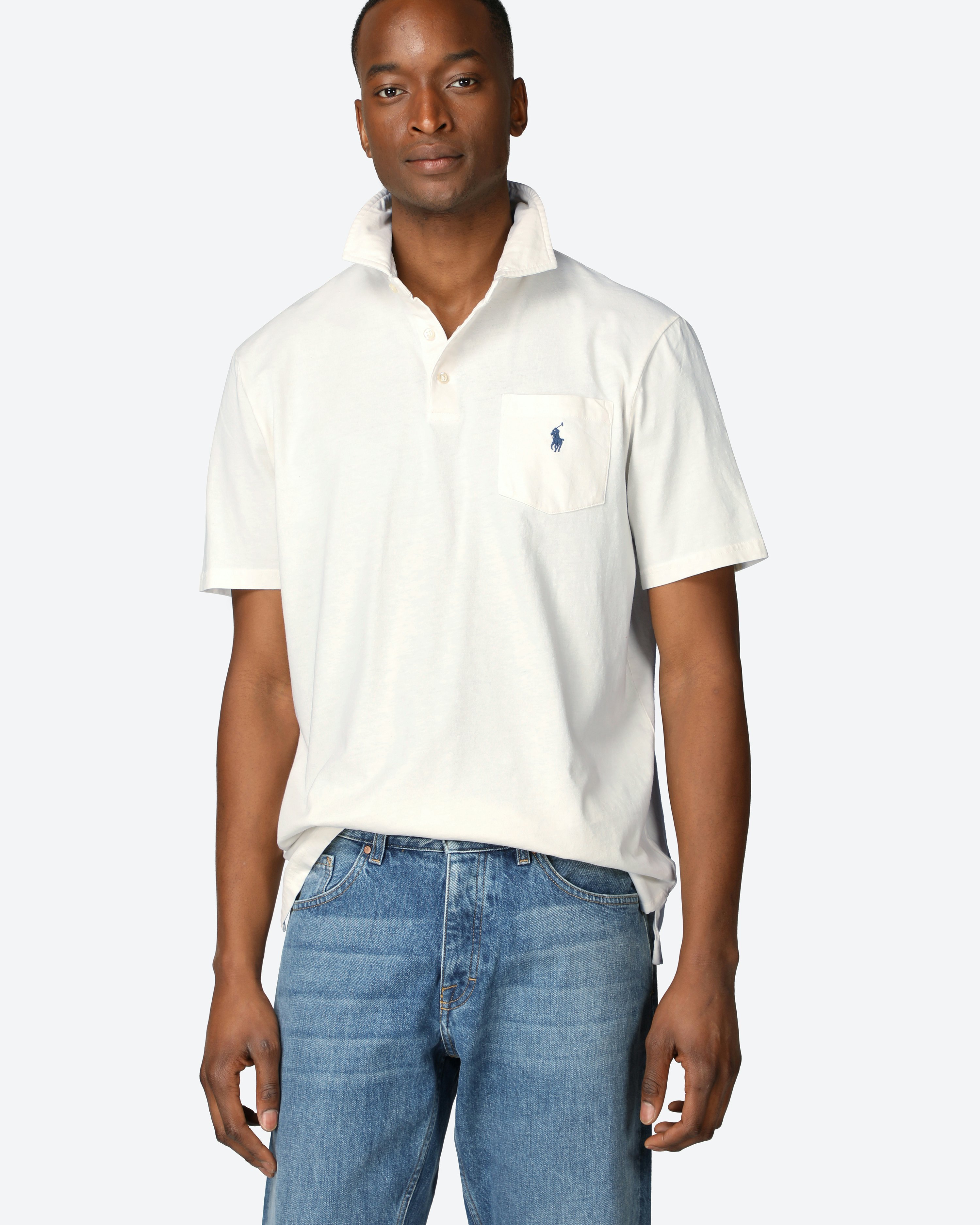 Polo Ralph Lauren Classic Fit Cotton-Linen Polo Shirt Hvit | Herre | Volt
