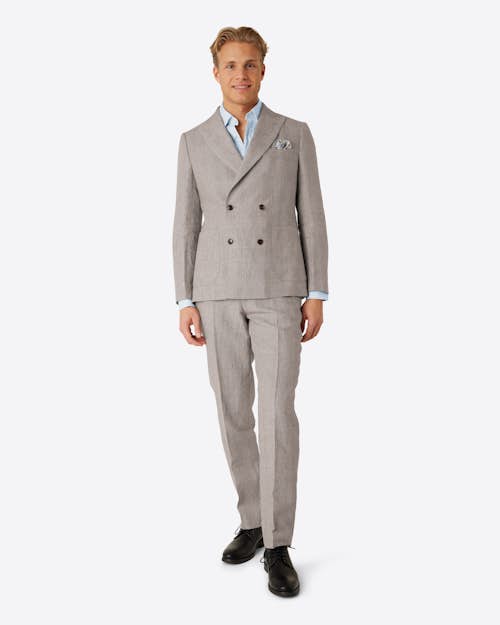 These Glory Days Archer Cotton Linen Suit Trouser Off white