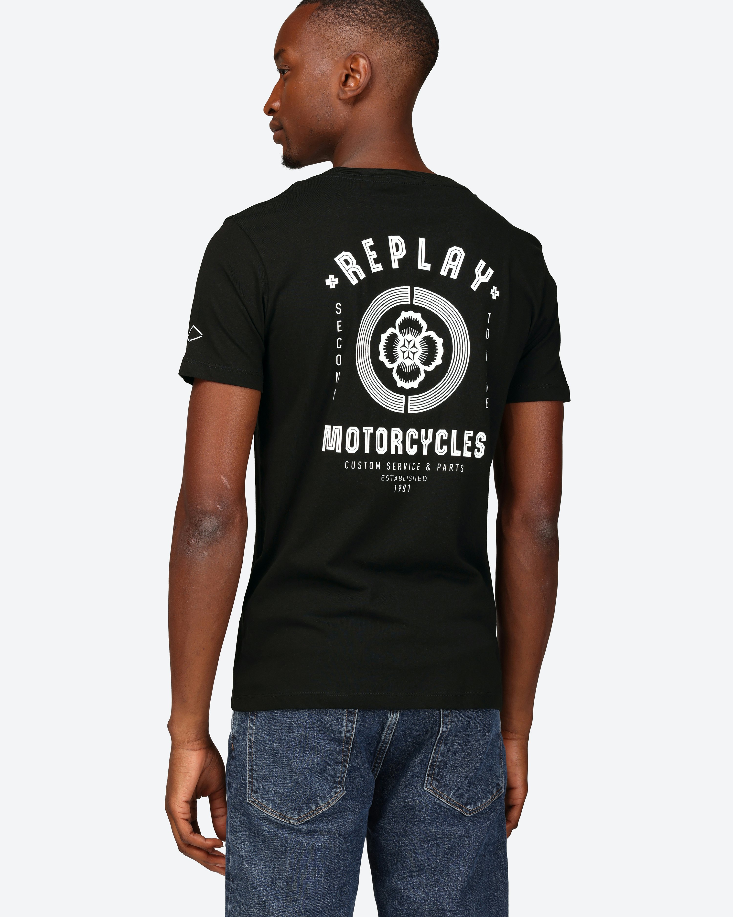 Replay the motorcycle enthusiast print t-shirt